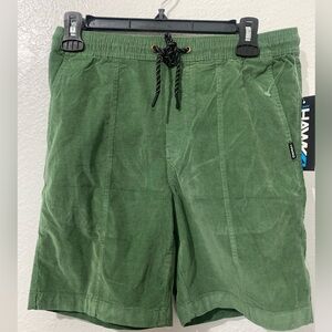 Tony Hawk Olive Green Men's Swim Board Shorts with Drawstring